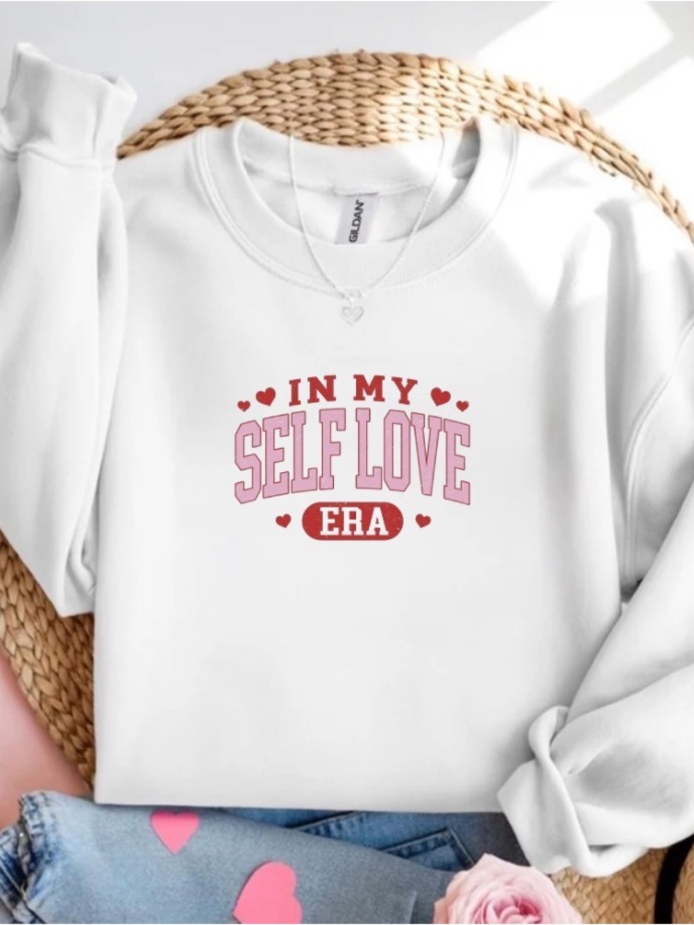 In My Self Love Era Pink Sweatshirt Trendy Crewneck Girly